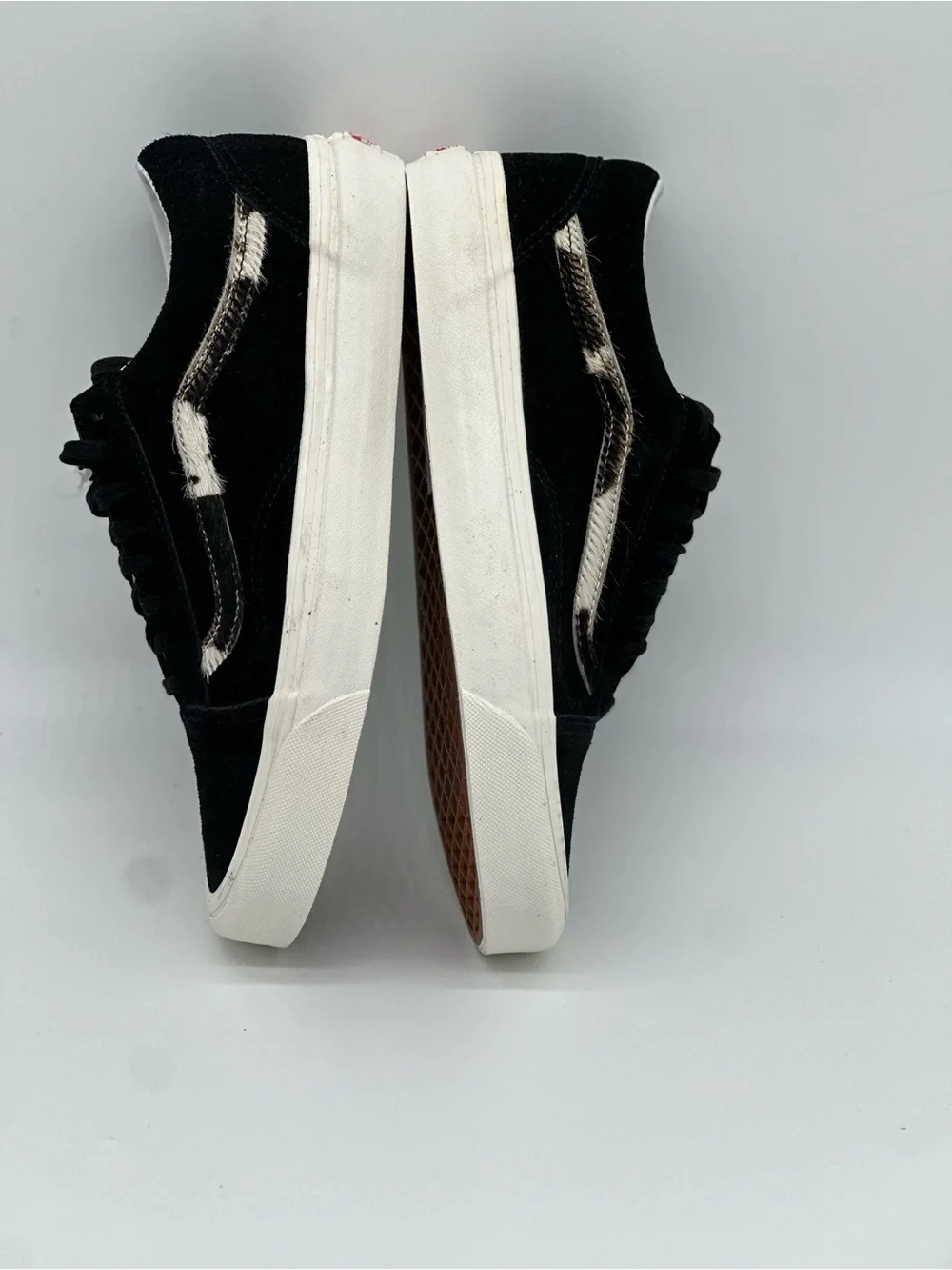 Vans Old Skool Black and White Suede Skate Shoes